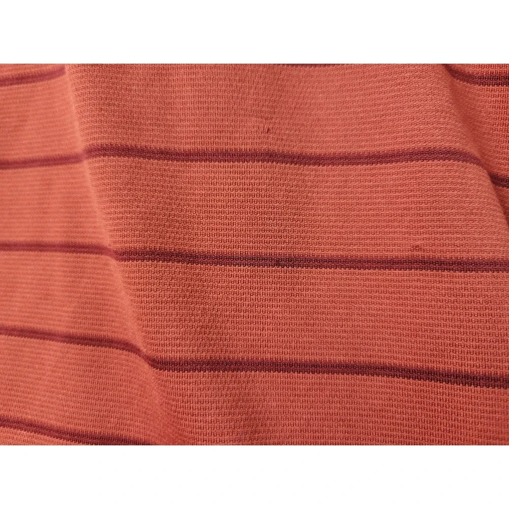 Nike Polo Shirt Mens Size 3XL Maroon Red Stripes Short Sleeve Embroidered Logo